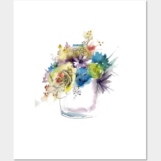 Watercolor bouquet Posters and Art